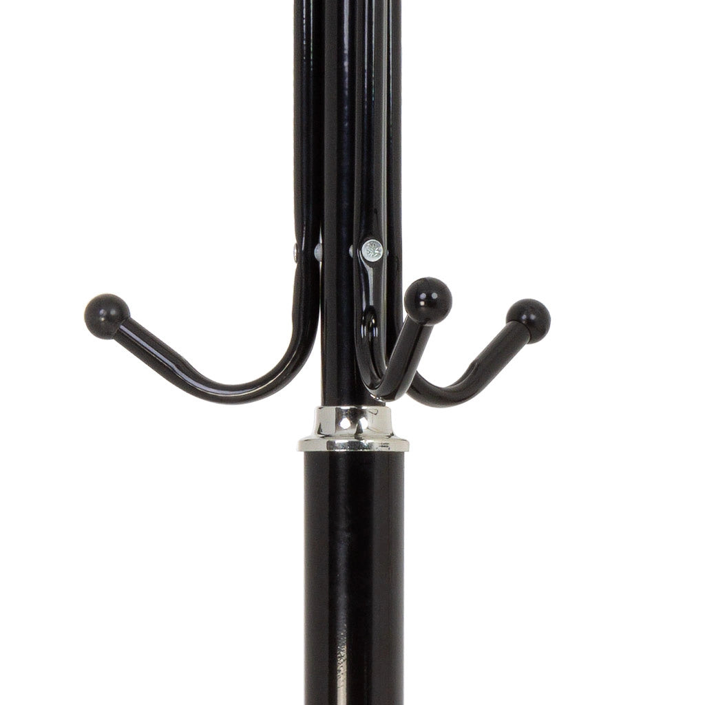 Perchero de metal negro con  y 6 ganchos D36X176h cm
