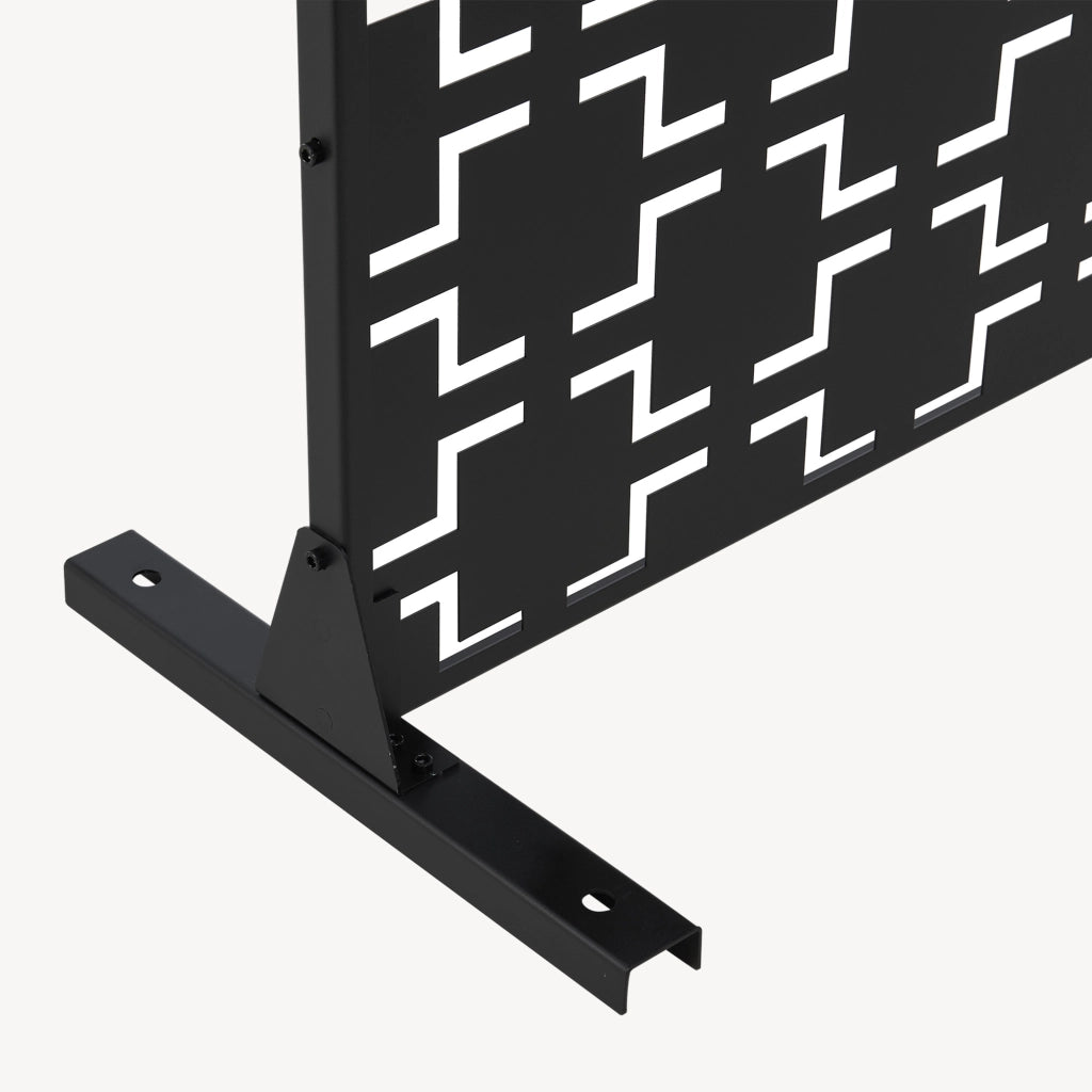 Pannello Divisorio Basciano Struttura Traforata in Acciaio 180 x 90 cm Nero casa.pro