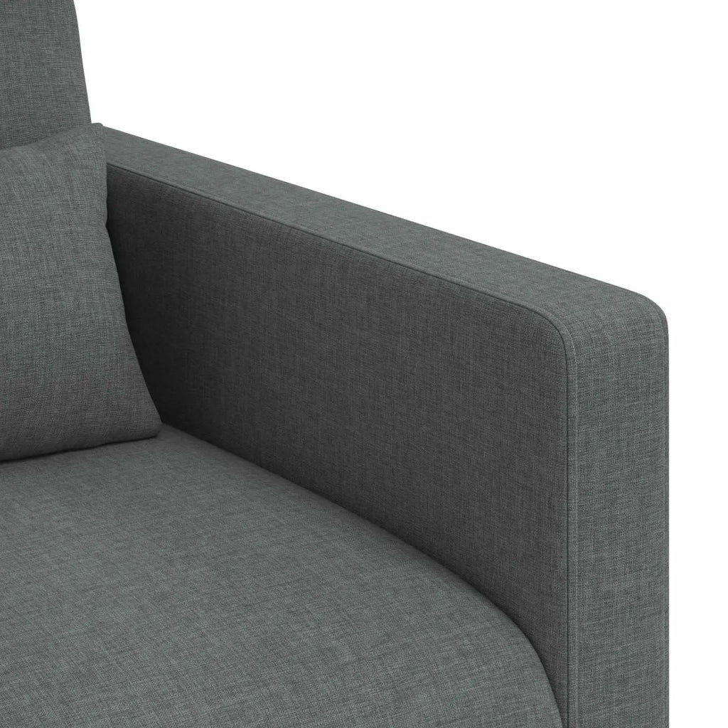 Set di divani 2 pcs Grigio scuro 139 x 78 x 80 cm Tessuto 3407494