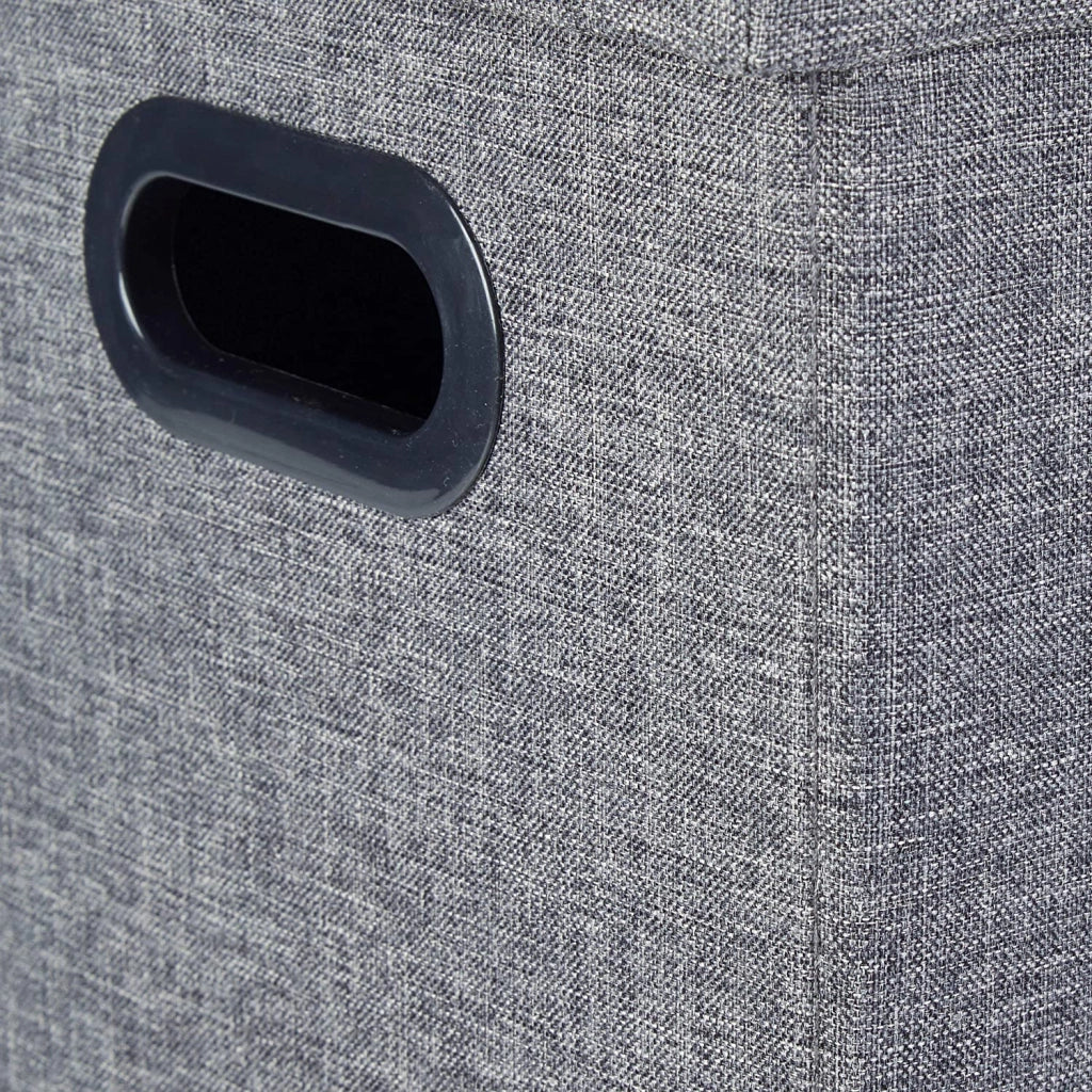 Sgabello panca pouf portaoggetti pieghevole panca 50 litri grigio 13_0002776_3