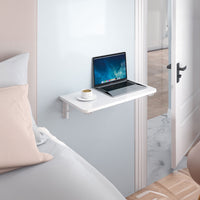 Tavolo Pieghevole a Muro Salvaspazio 80x40  cm in MDF Bianco