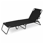 Lettino Prendisole Pieghevole Con Tettuccio Parasole Schienale Reclinabile Regolabile Telaio In Metallo Nero 187 x 53 x 24 Cm Nero