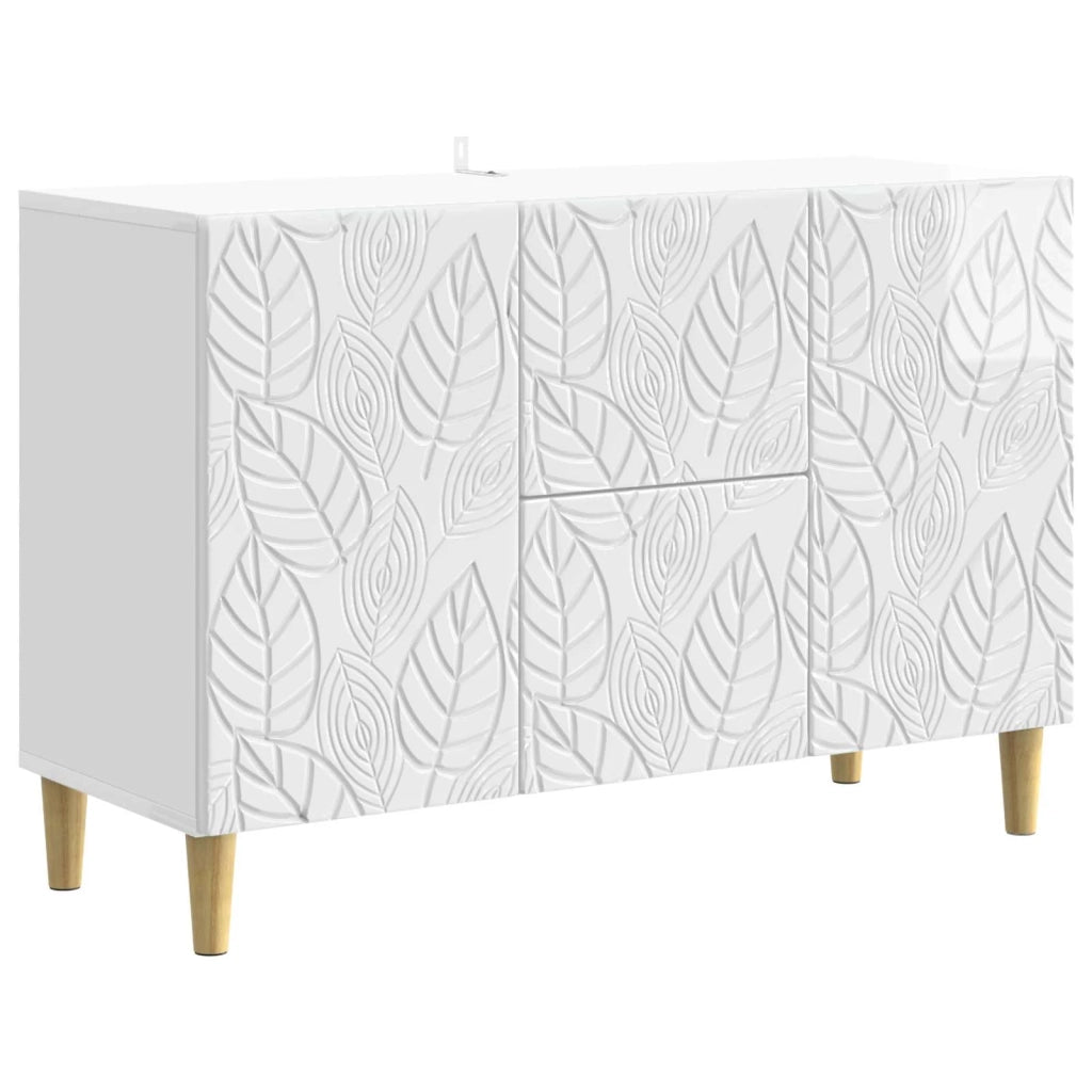 Credenza Bianco Lucido 89 x 34,5 x 60 cm Legno ingegnerizzato