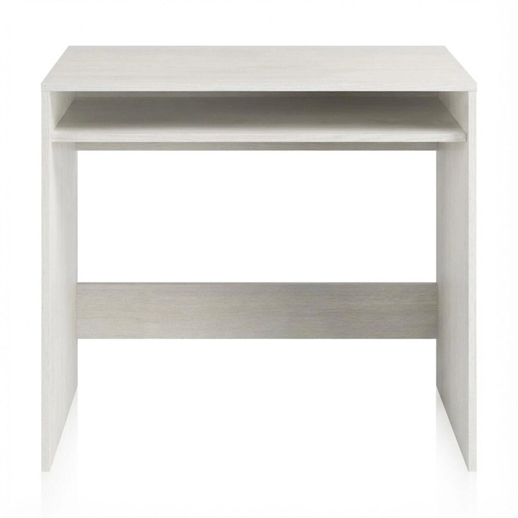 Scrivania Da Studio Compatta Con Vano Portaoggetti Integrato Design Moderno Per Home Office Cameretta E Smart Working 79 X 43 X 78 Cm Bianco Frassino