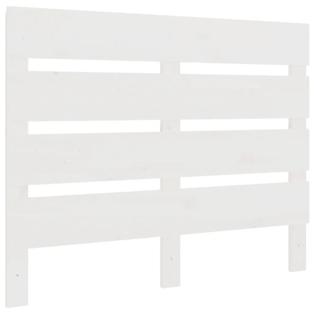 Testiera per Letto Bianca 75x3x80 cm in Legno Massello di Pino 821368