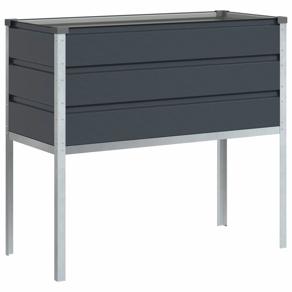 Fioriera Antracite 100 x 45 x 90 cm Acciaio zincato 42018230