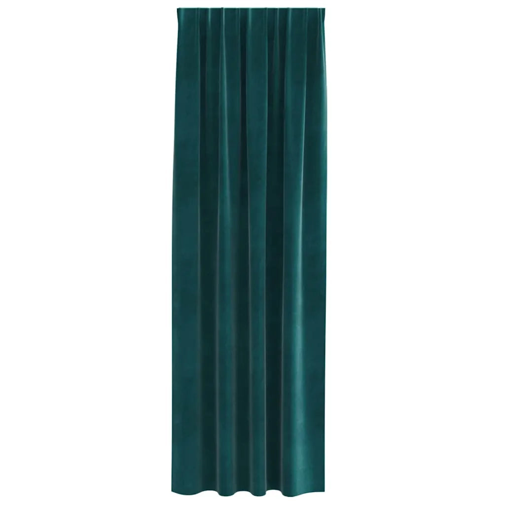 Tende oscuranti 2 pcs Verde Scuro 140 x 245 cm Velluto 4107216