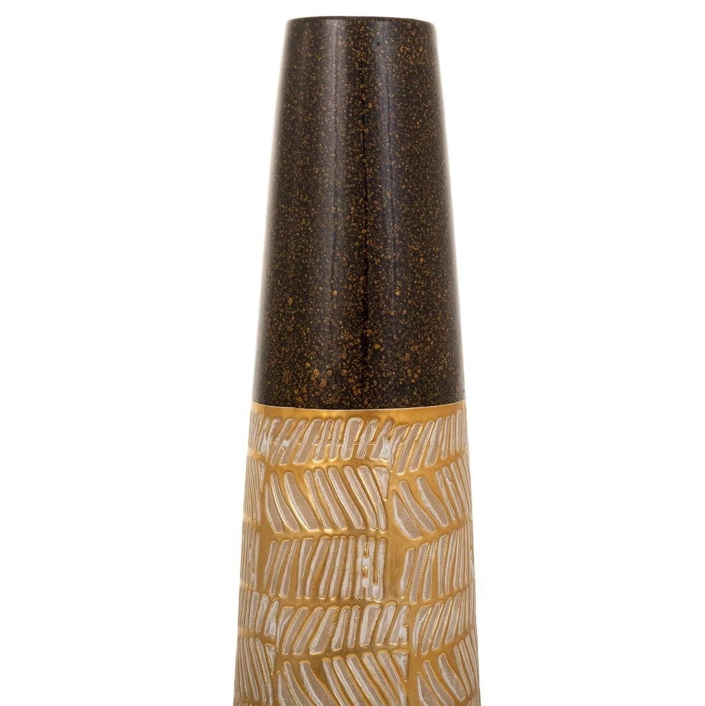 Vaso in ceramica dorata 15x15x61h