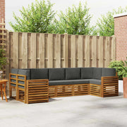 Set divano sezionale con cuscino 7 pcs Naturale e Antracite 3375417