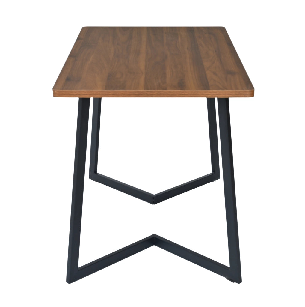 Gruppo tavolo e sedie 68x117 cm; design moderno; MDF; colore noce