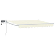 Tenda da Sole | Tenda retrattile manuale con LED Crema e Bianco 3,5 x 2,5 m