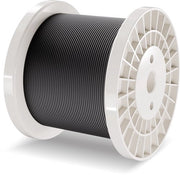 Set di cavi, acciaio inox 316, 3,18 mm, 152 m, resistenza al taglio 733 Kg, cavo marino con tagliaerba e guanti per manigoldi, veline, uso all'aperto, nero