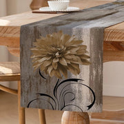 Tavolo da Caffè in Stile Retro con Fiori Decorazione da Tavolo Rurale Vernice Olio Tavolo da Caffè Decorativo Coperta 40 x 240 cm per Cucina Caffè Vacanza Feste Matrimonio