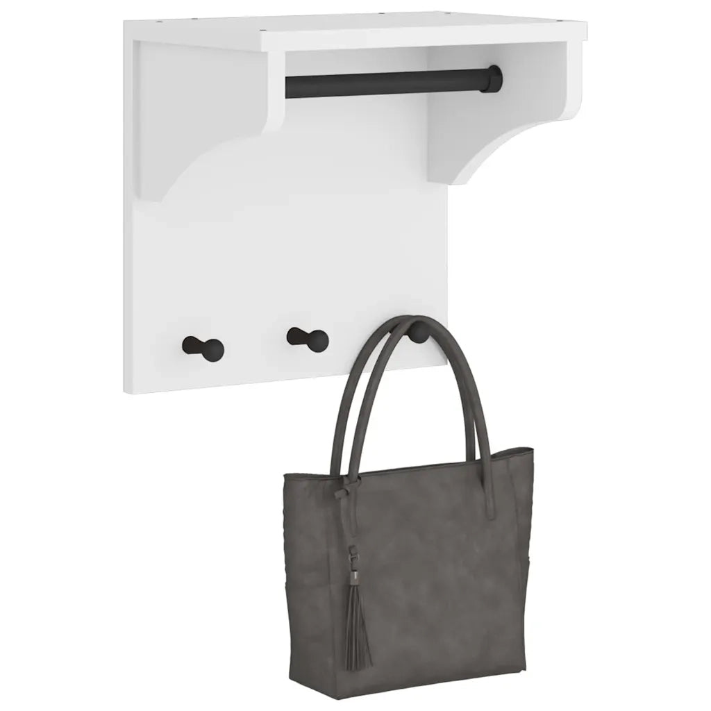 Appendiabiti da Parete SANDNES Bianco 43x30x42 cm Legno di Pino CFW6693875