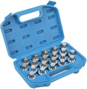 Strumento per rimuovere le ruote - Antifurto - Set a 20 pezzi di chiavi - Bocchette metalliche - Robusto e duraturo - Per auto - Finitura professionale - Chiave a leva per ruote
