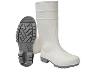 STIVALI DI SICUREZZA IN PVC BIANCO EN 345- - n°38 - colore della suola grigio - 1 paio