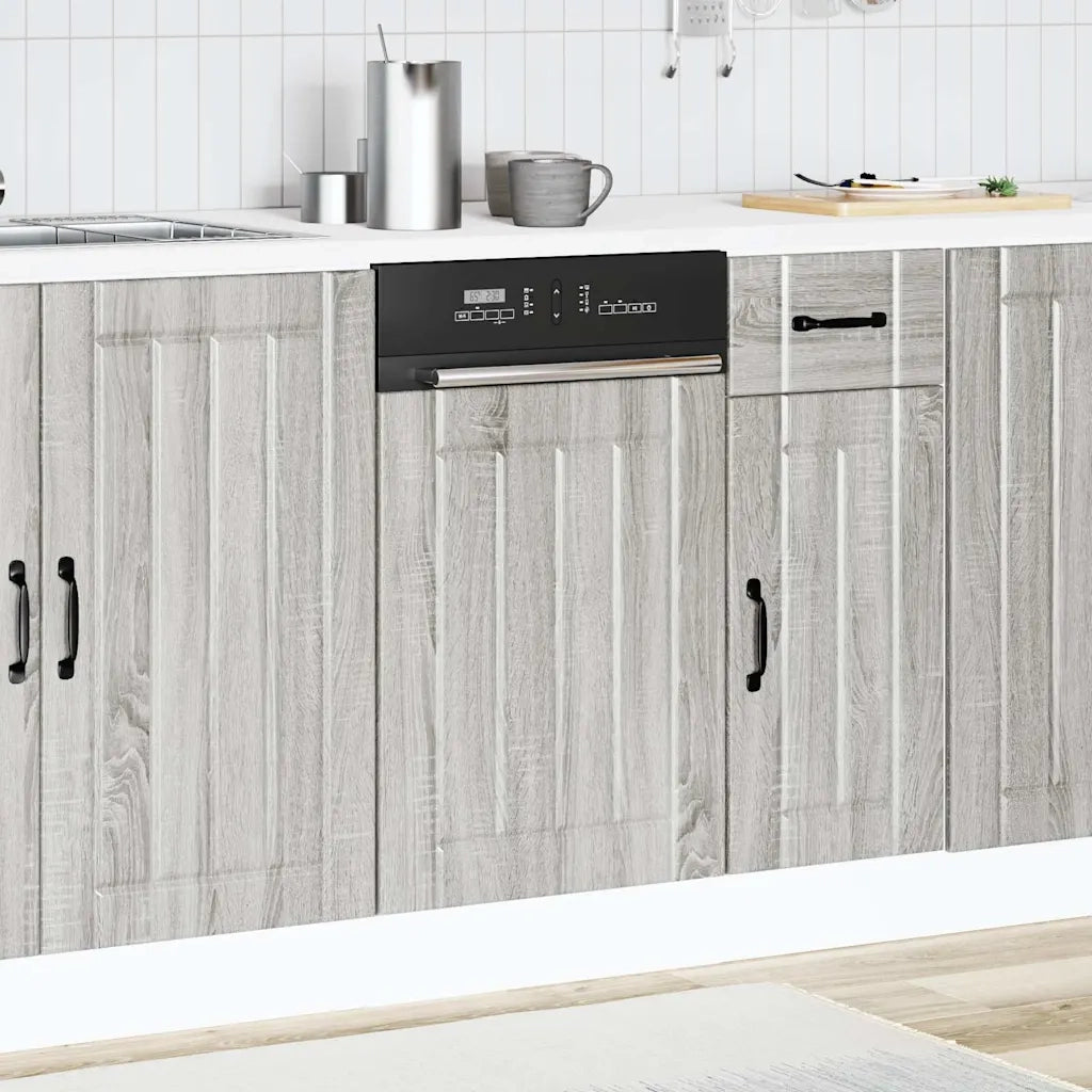 Pannello Lavastoviglie Lucca Grigio Sonoma in Legno Multistrato 853893