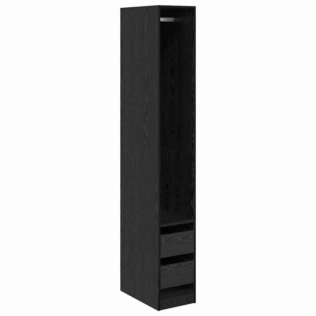 Guardaroba Rovere Nero 50 x 30 x 200 cm Legno multistrato 3403221