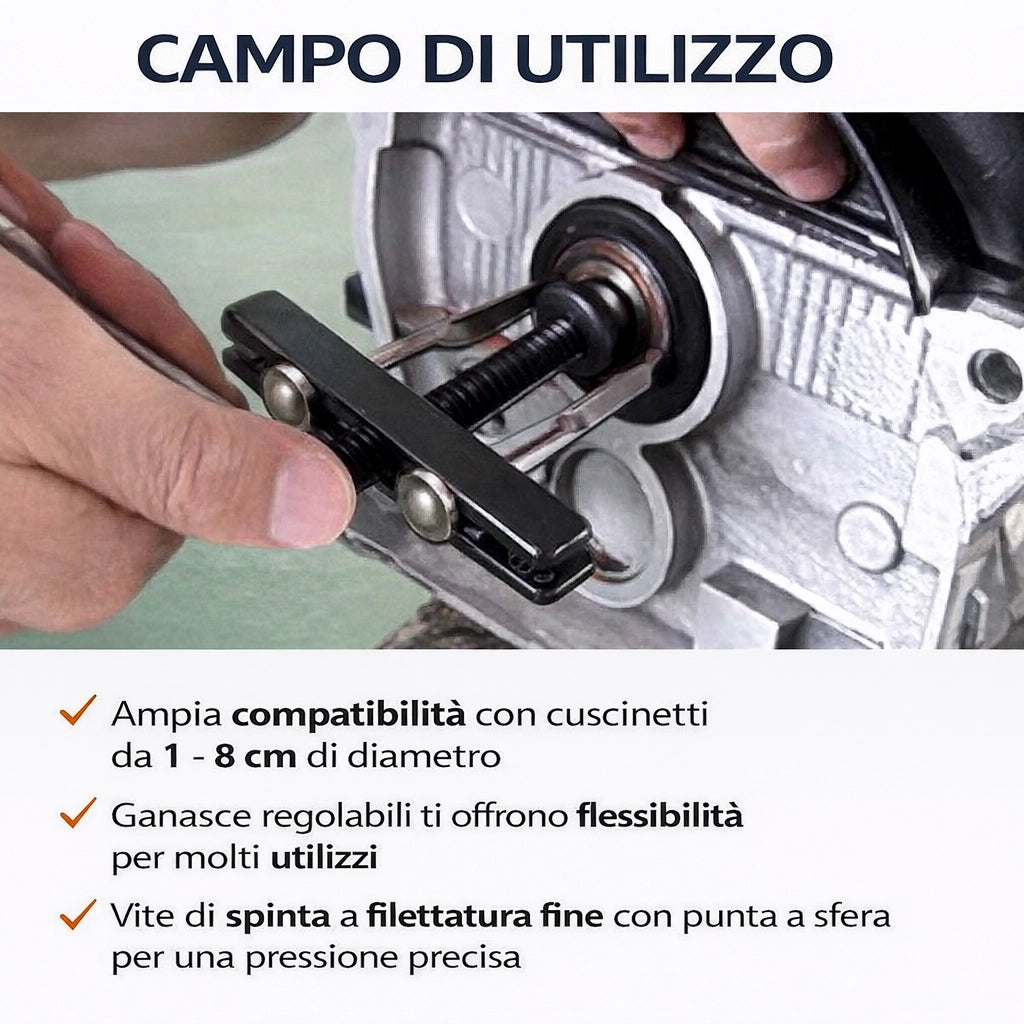 Estrattore e Installatore Paraolio Universale per Albero Motore e Albero a Camme