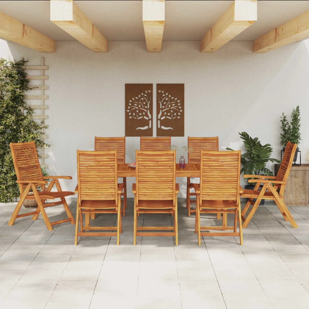 Set da Pranzo per Giardino 9 pcs Marrone 3375635