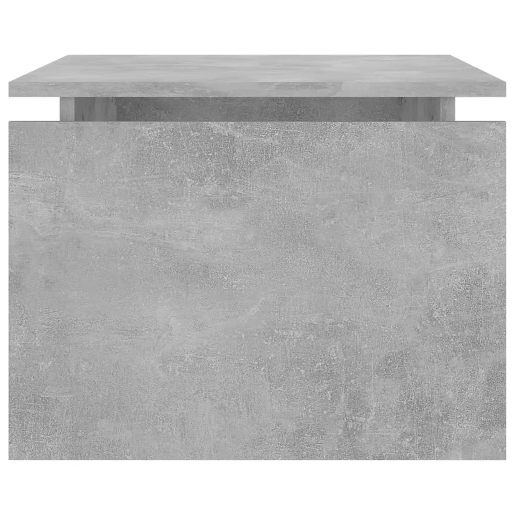 Tavolino da Salotto-Tavolino da soggiorno Grigio Cemento 68x50x38cm Legno Multistrato