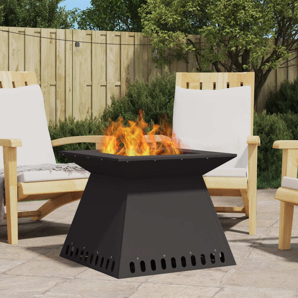 Focolare Nero 60x60x50 cm Acciaio