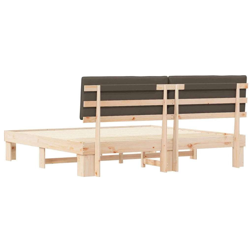 Letto con Testiera Rivestita-Struttura Letto con Testiera Talpa 200 x 200 cm Pino massello 445156