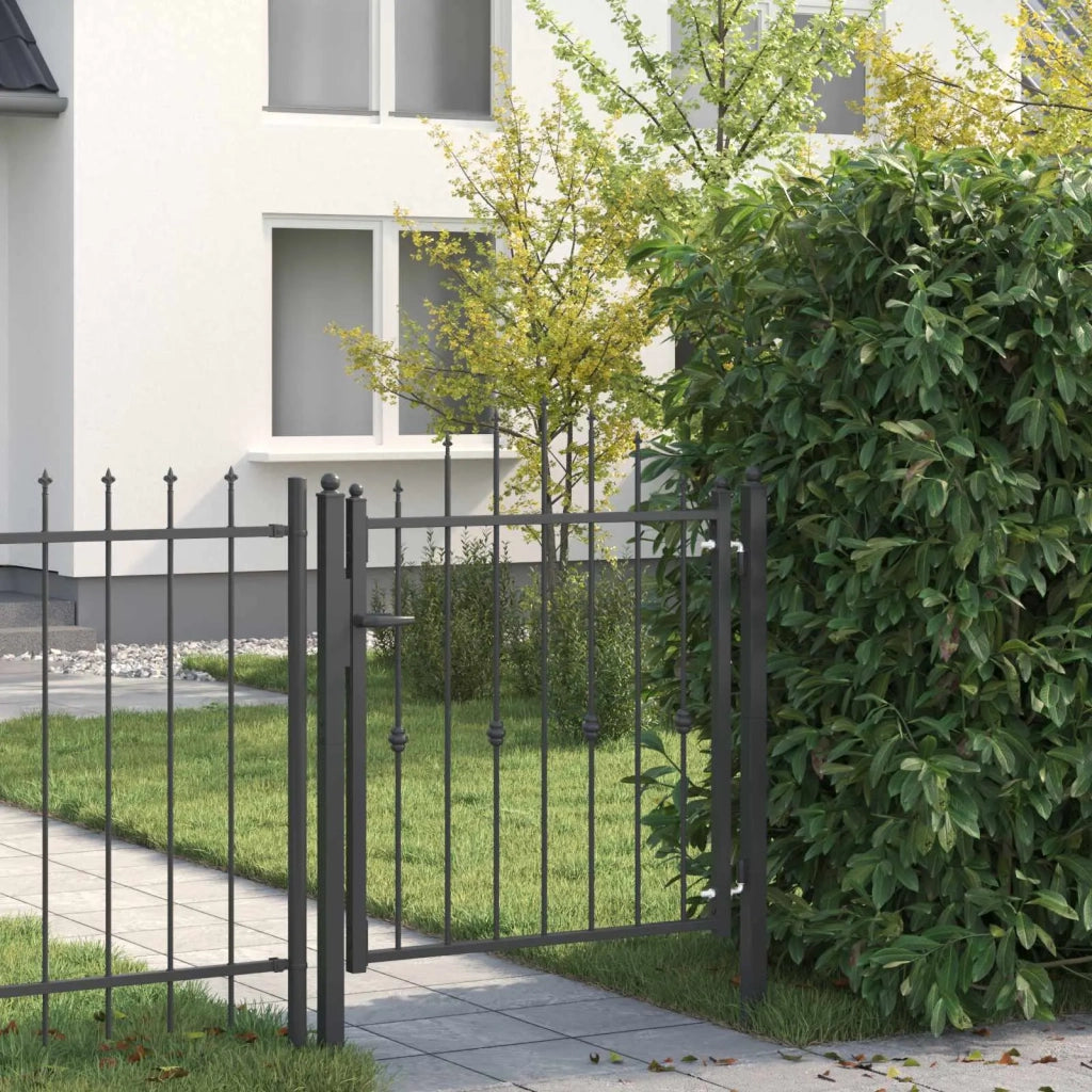 Cancello per recinzione HORST 100 x 100 cm Metallo Nero CFW9897633