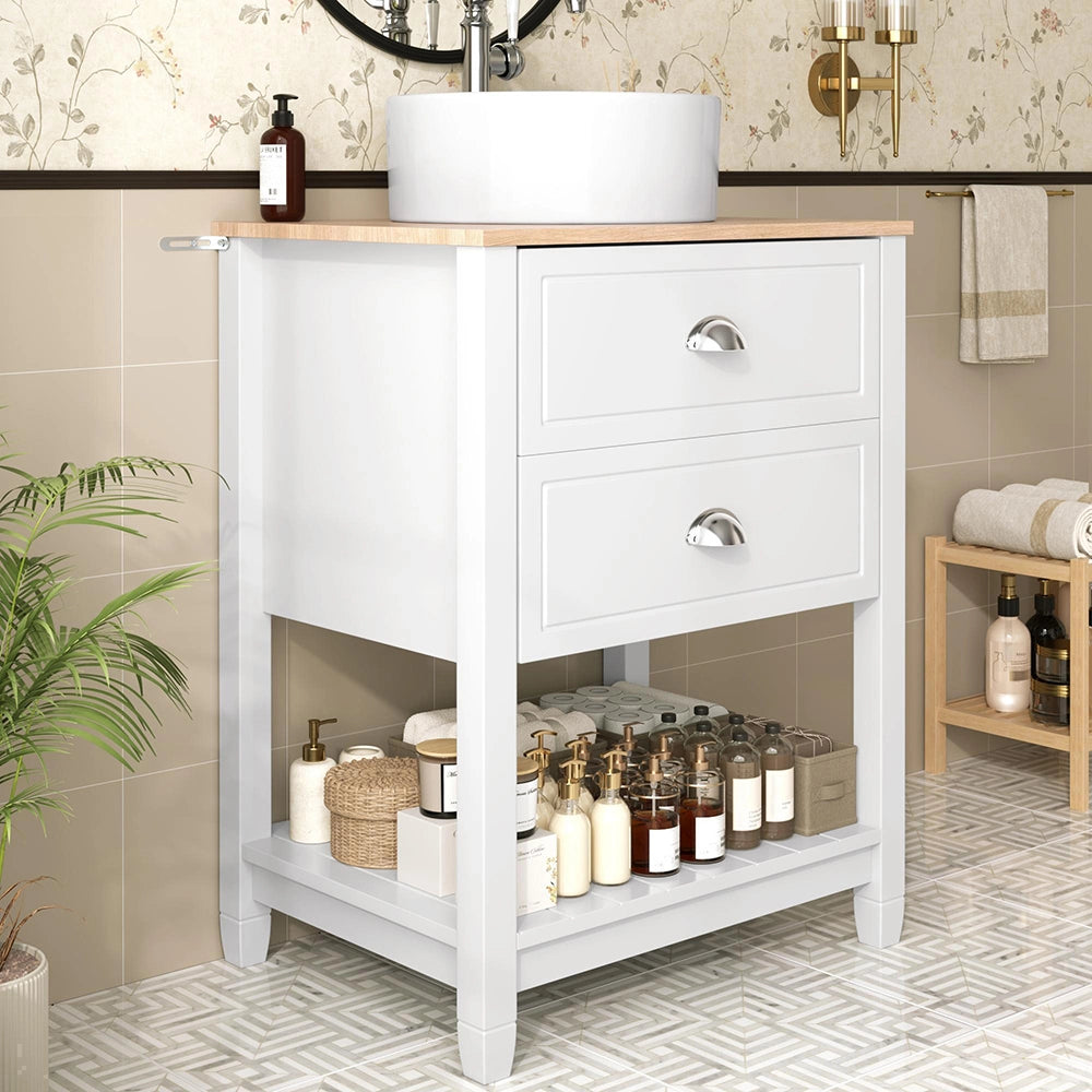 Mobile sotto lavabo bagno - Xylo - Lavabo ceramica 2 cassetti