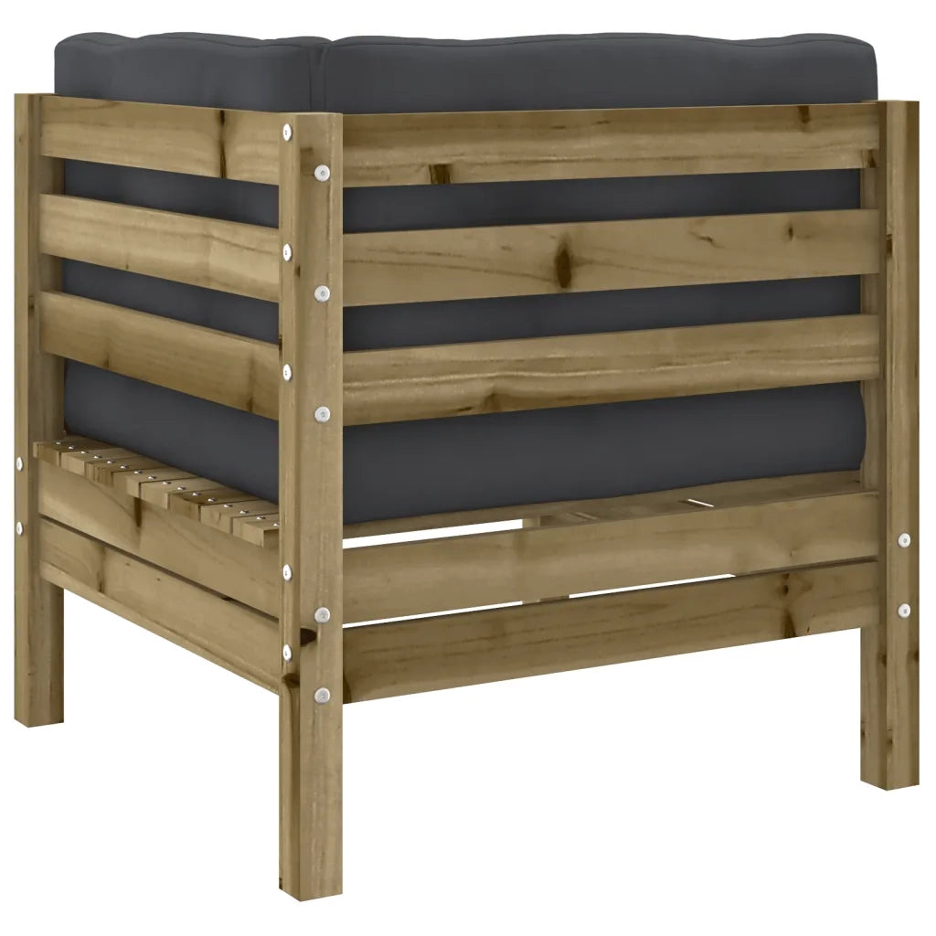 Set Divani da Giardino 5pz con Cuscini Legno Impregnato di Pino 3299395