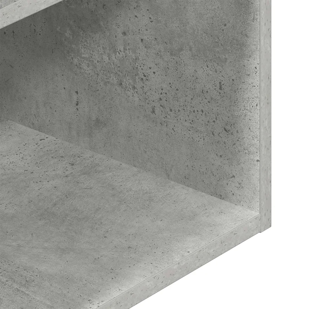 Comodino con Cassetto Grigio Cemento 35x34x66,5 cm 858719