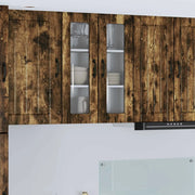 Mobile in vetro da parete LUCCA Rovere Fumo 60 x 31 x 80 cm