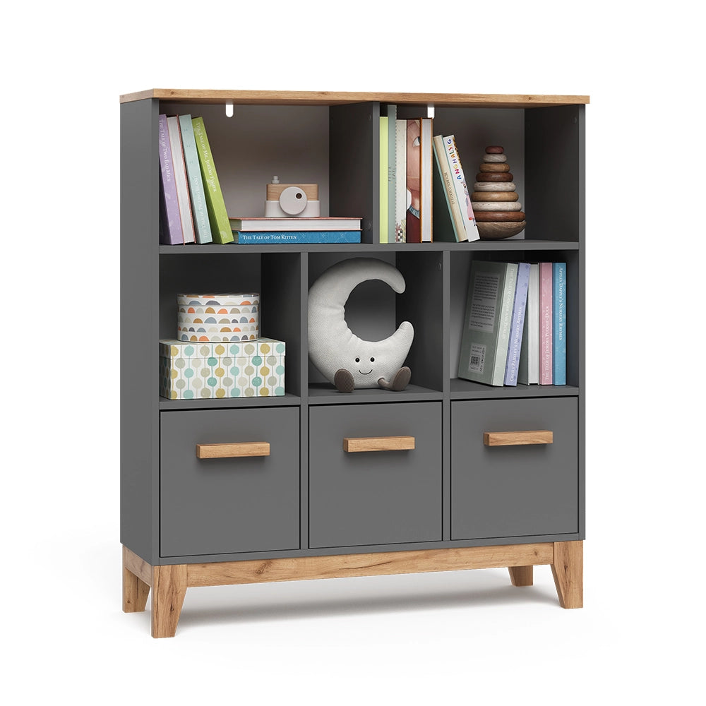 Vitalispa Scaffale per bambini Grigio/Artisan 98.4 x 113.4 cm