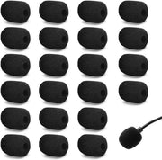 Microfono windkap universale 3 x 2,2 x 0,8 cm nero anti-ruota per headset