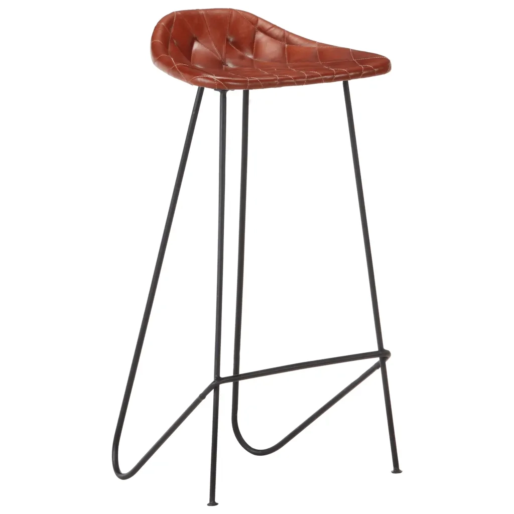 Set da Bar 5 pz in Legno Massello di Recupero e Vera Pelle 278765