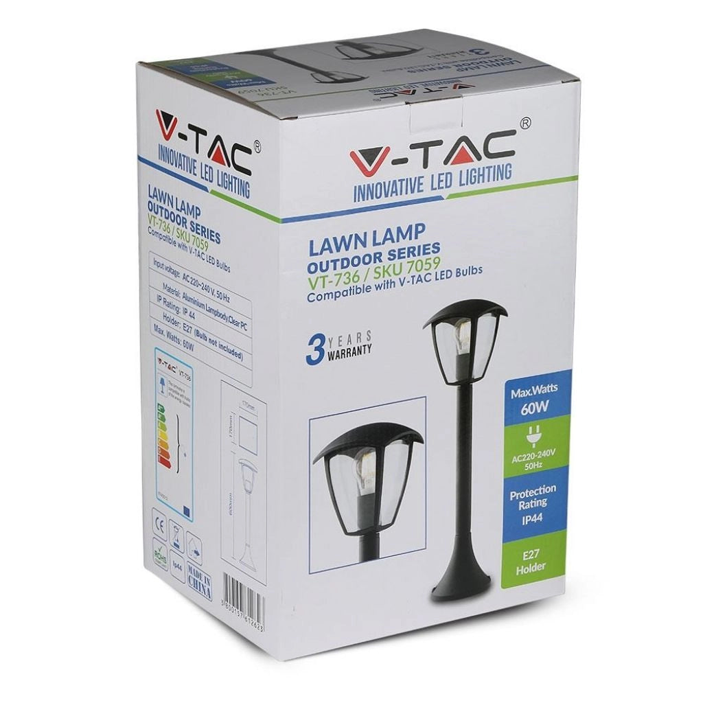 Lampada da giardino 600mm ip44 nero