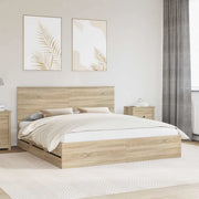 Struttura del letto con cassetto Rovere Sonoma 200 x 200 cm 3409428