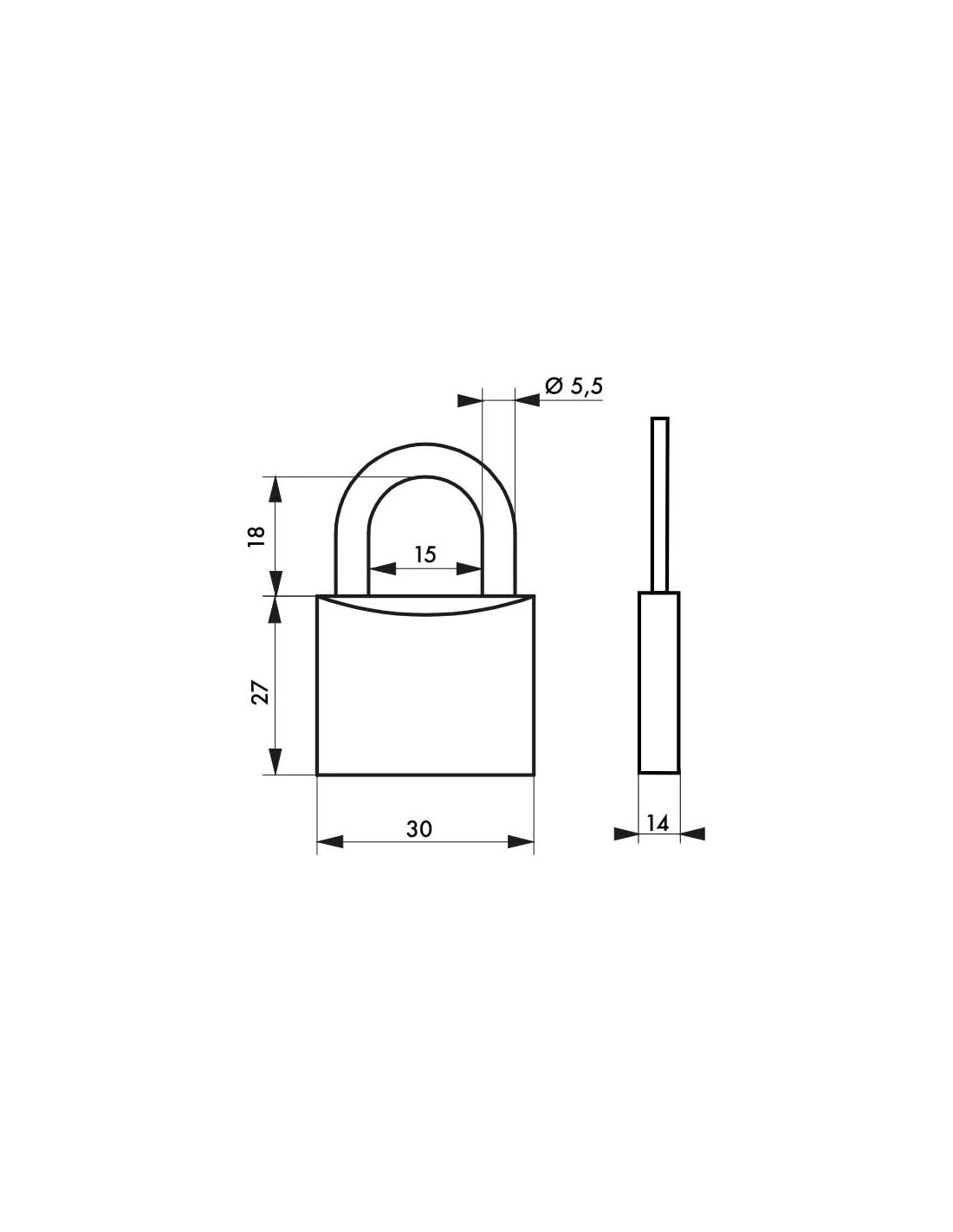 CADENAS TYPE 1+ 30MM ANSE ACIER 2CL