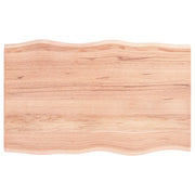 Piano Tavolo | Superficie Tavolo | Piano Scrivania Marrone Chiaro 80x50x2 cm in Rovere Non Trattato