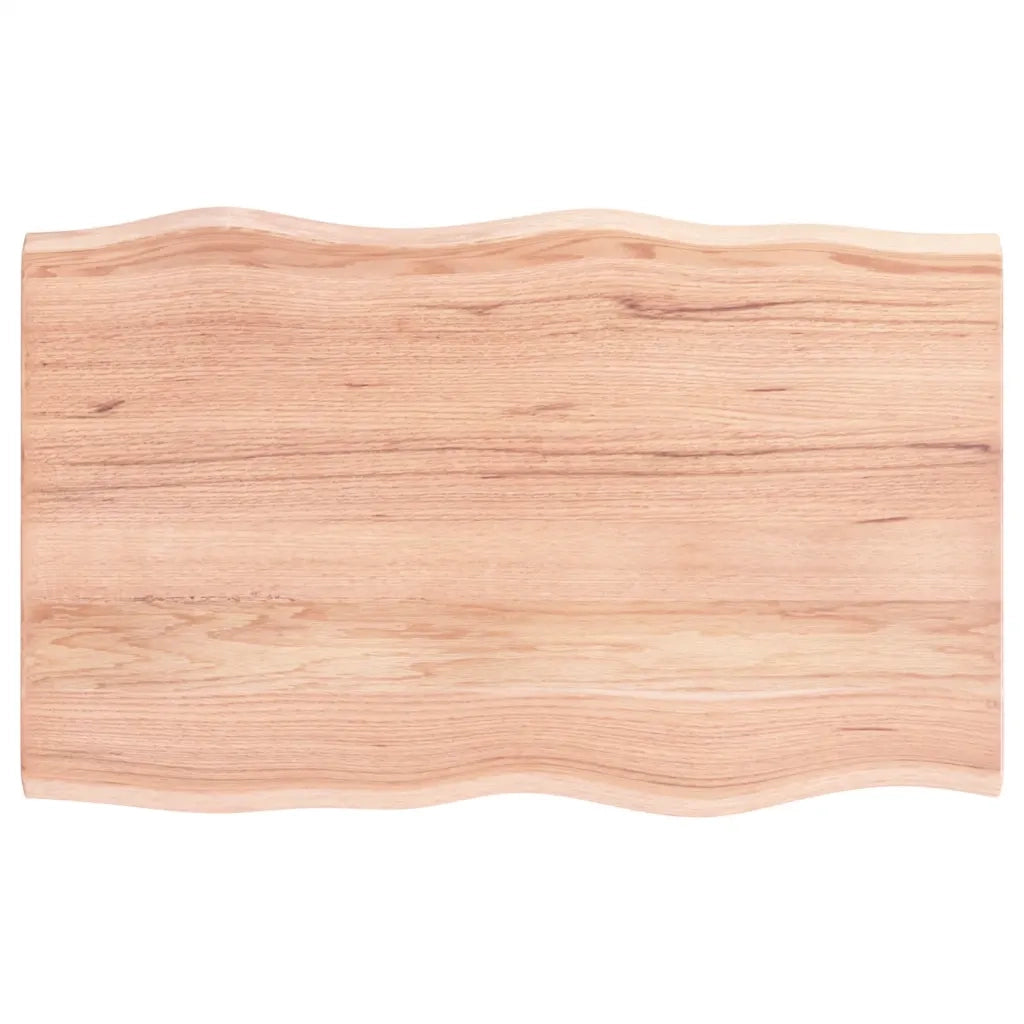 Piano Tavolo | Superficie Tavolo | Piano Scrivania Marrone Chiaro 80x50x2 cm in Rovere Non Trattato