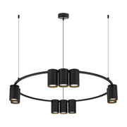 Lampadario Milagro Genesis nero Ø60 10xGU10 alluminio