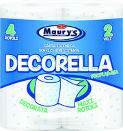 MAURY'S CARTA IGIENICA 4 MAXI ROTOLI 2 VELI DECORELLA PROFUMATA DECORATA