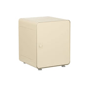 Comodino industriale in acciaio 1 anta, beige
