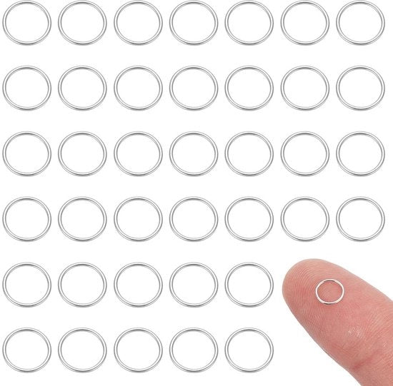 50 pezzi di anelli di chiusura a spirale in argento sterling 925 per creare gioielli