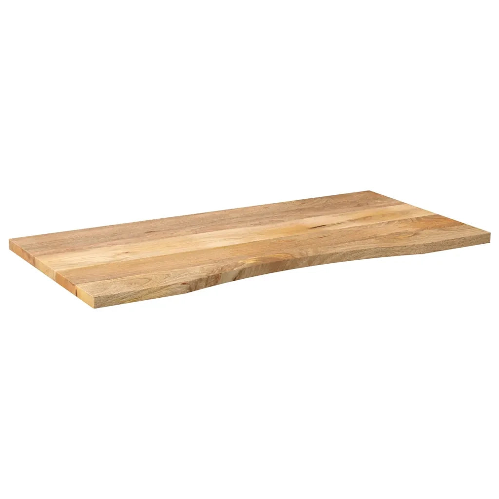 Piano Scrivania con Curva 110x50x2,5cm Massello Grezzo di Mango 370195
