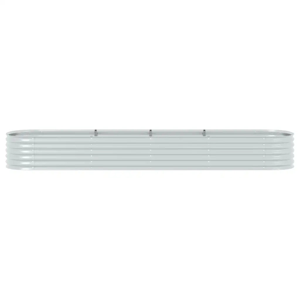 Letto Rialzato Giardino 400x80x44 cm in Acciaio Zincato Argento cod mxl 44313