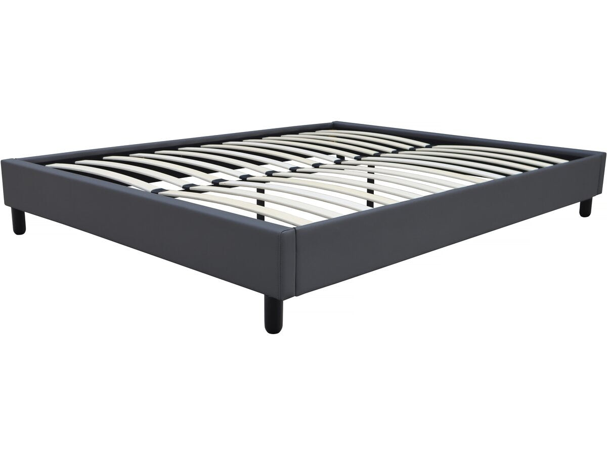 Base letto "Andy" - 160 x 200 cm - PVC - Grigio antracite