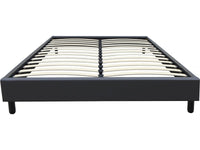 Base letto "Andy" - 160 x 200 cm - PVC - Grigio antracite