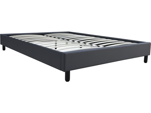 Base letto "Andy" - 160 x 200 cm - PVC - Grigio antracite