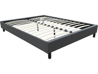 Base letto in tessuto "Andy" - 140 x 190 cm - Grigio antracite